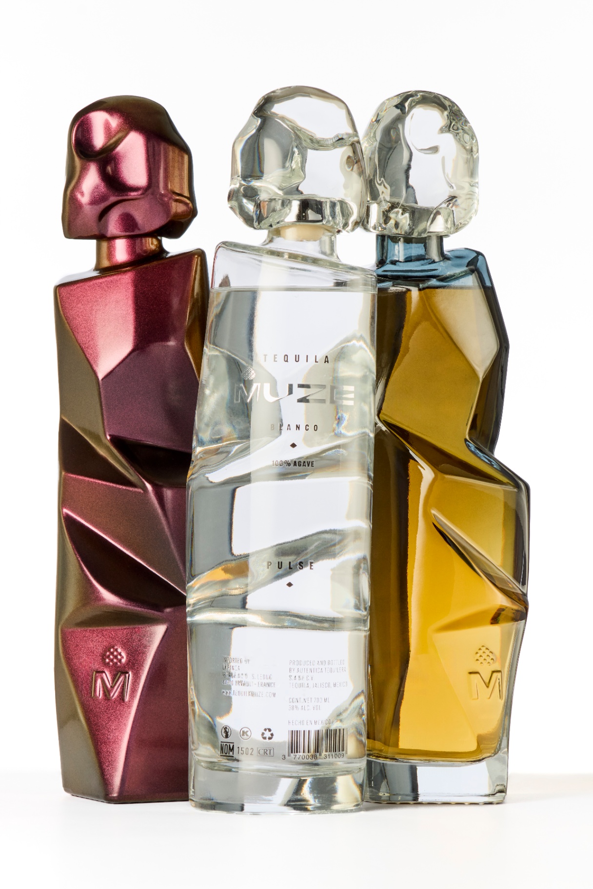 MUZE Pulse, Blast and Grand Cru bottles together