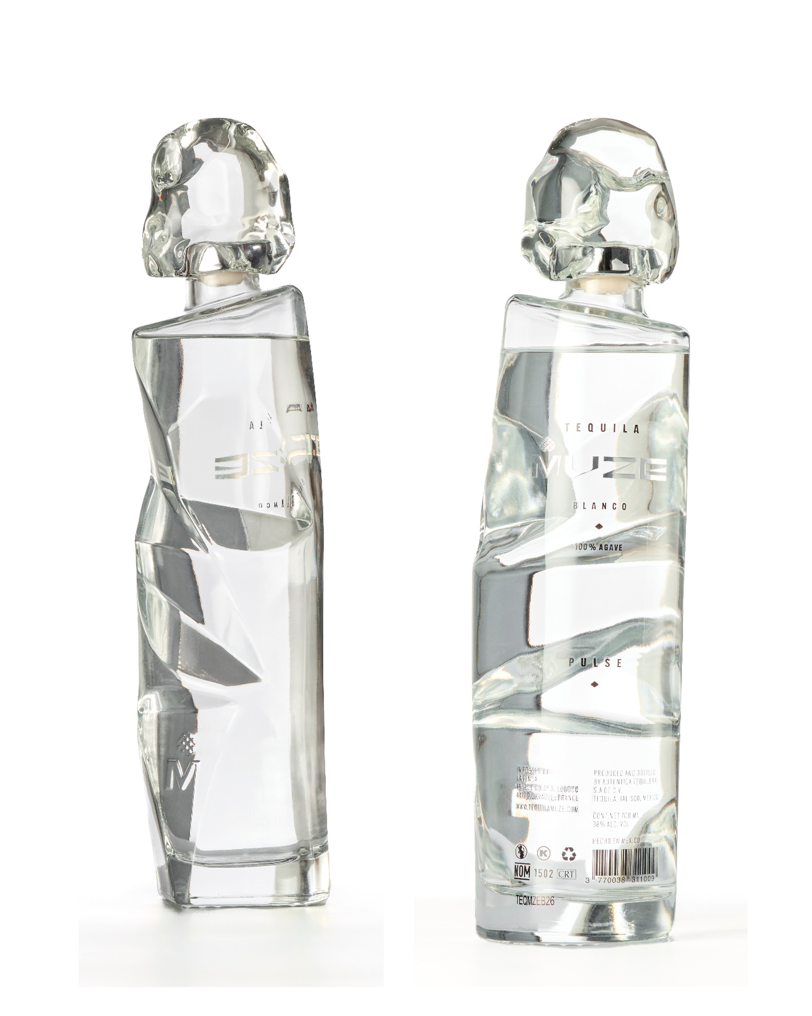 PULSE bottle, front and back